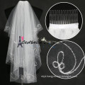 Hot Sale Long Soft Tulle Lace Cathedral Train Ivory Wedding Veil